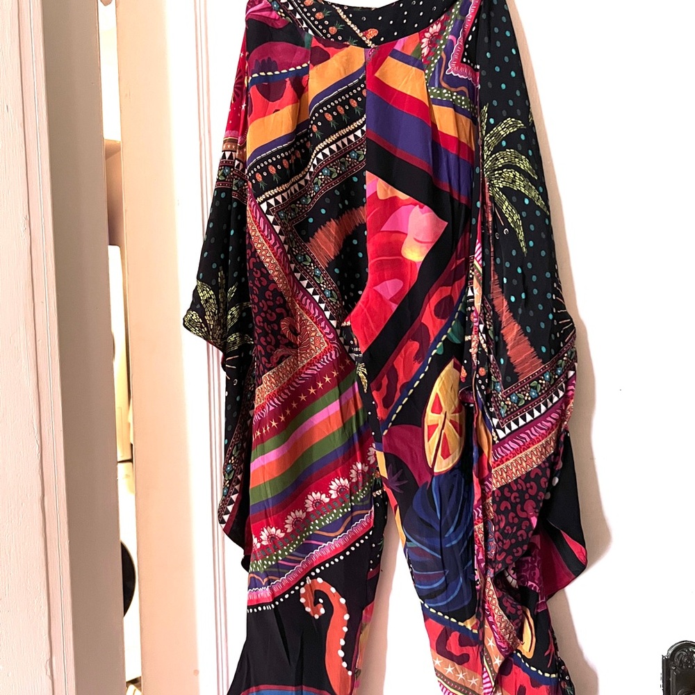 FARMrio pants with crossed front scarf tie